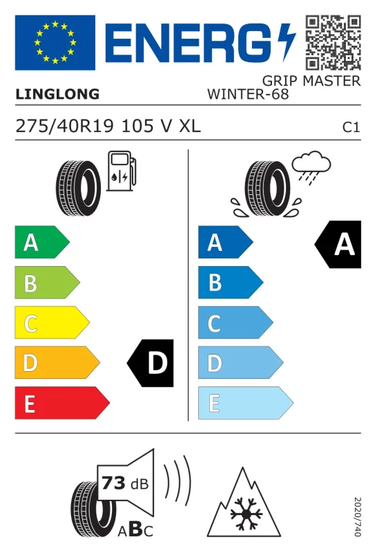 EU energiacímke - Linglong 275/40 R19 SPORT MASTER WINTER [105] V XL FR 105V