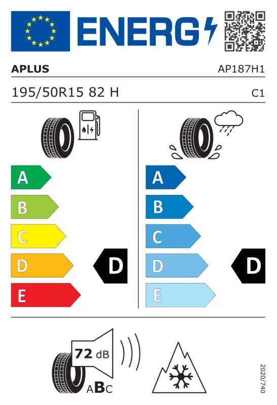 EU energiacímke - Aplus 195/50R15 82H A502 82H