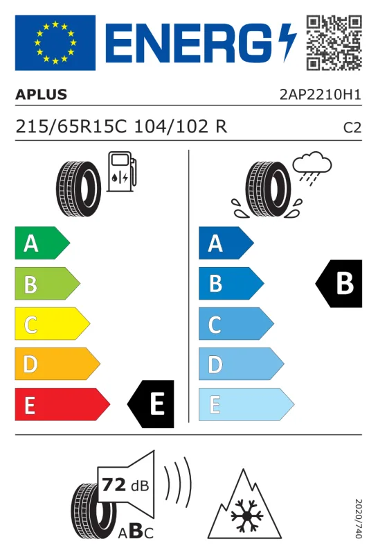 EU energiacímke - Aplus 215/65R15 104R A869 104R
