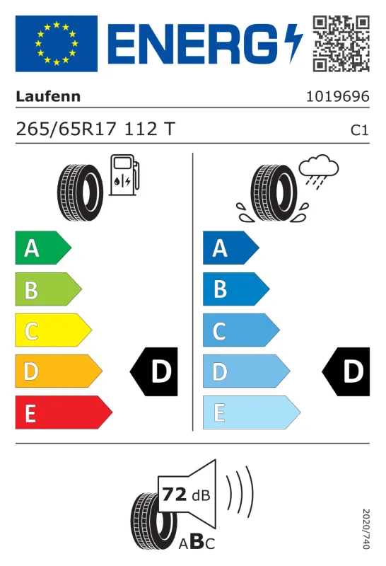 EU energiacímke - Laufenn 265/65R 17 112T TL X-Fit HT (LD-01)