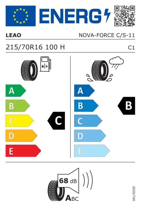 EU energiacímke - LEAO 215/70 R16 100H NOVA-FORCE C/S
