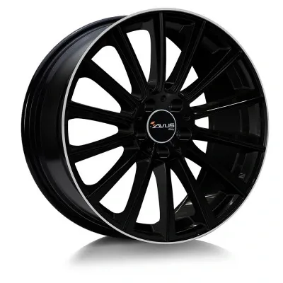 Avus AC-M07 BL/Lip pol. 8.5 x 19 / 5 x 112 ET45 CB66.6 Fekete